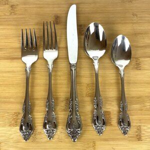 Oneida Community Brahms 5 Piece Place Setting Stainless Steel Flatware Set